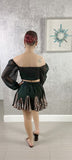 Black ruffle mini