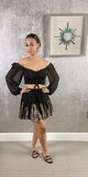 Black ruffle mini